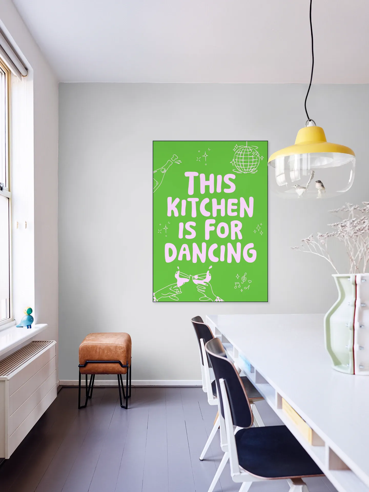 This kitchen is for dancing - green 