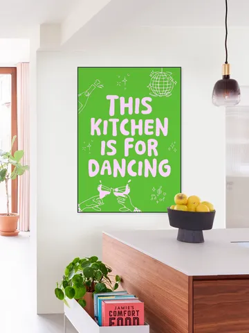 This kitchen is for dancing - green 