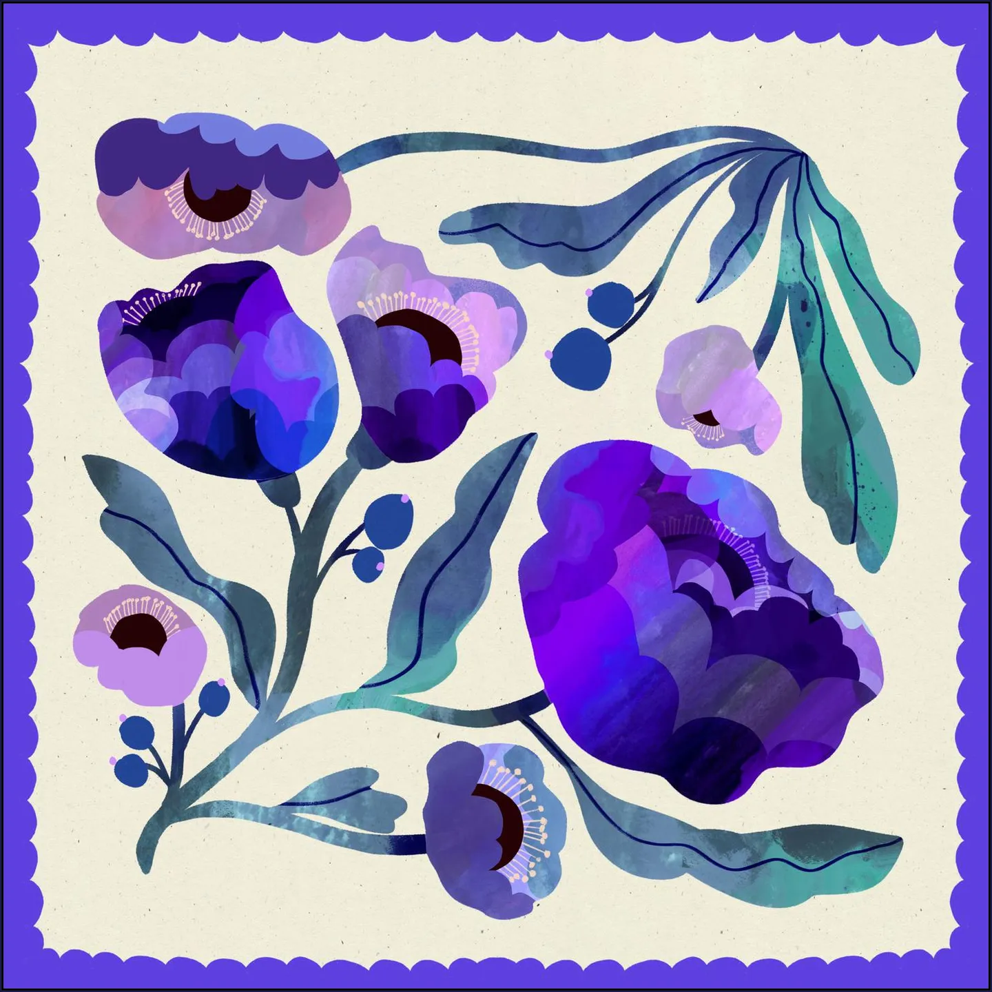 Blueberry Blue Flower