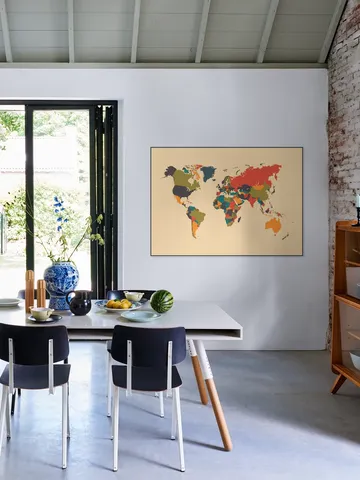 World Map Mosaic Autumn