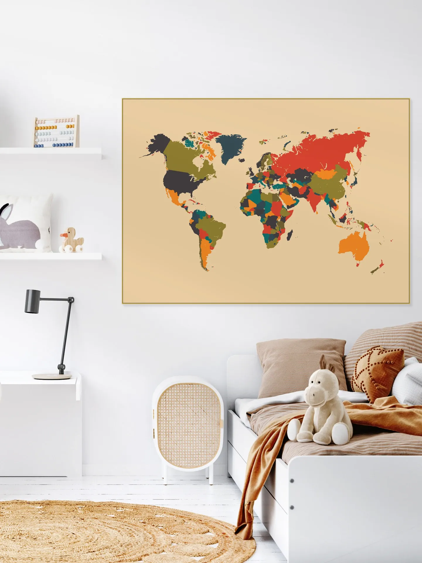 World Map Mosaic Autumn