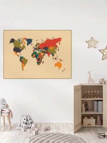 World Map Mosaic Autumn