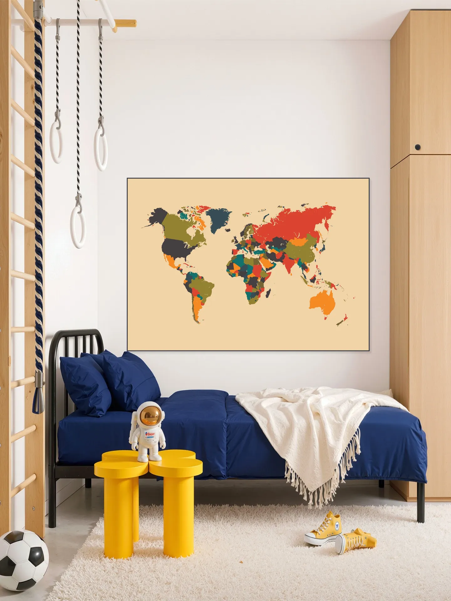 World Map Mosaic Autumn
