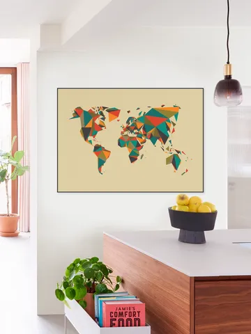 World Map 3D Autumn