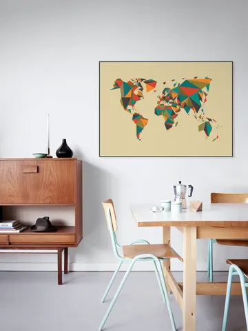 World Map 3D Autumn