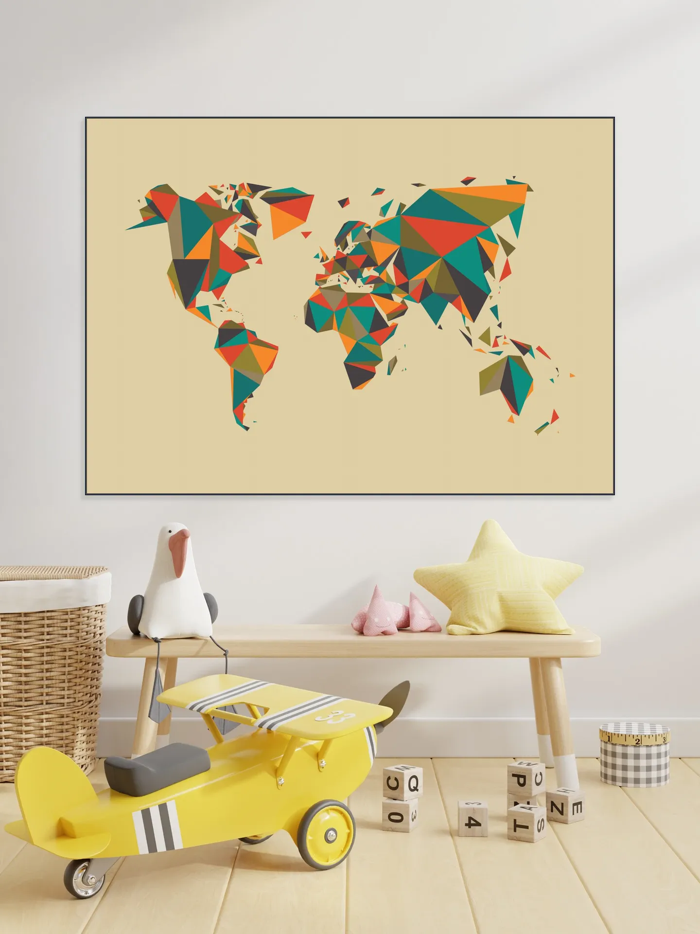 World Map 3D Autumn