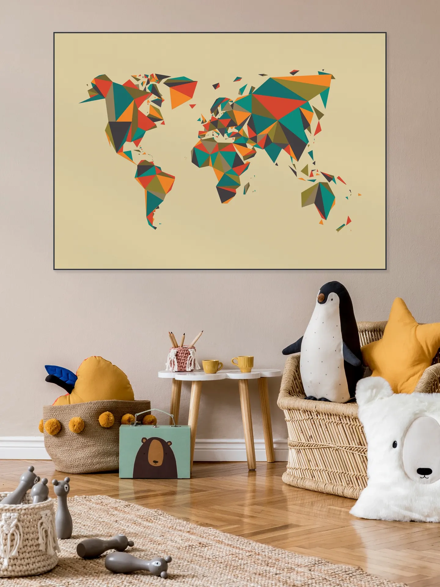 World Map 3D Autumn