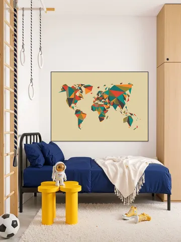 World Map 3D Autumn