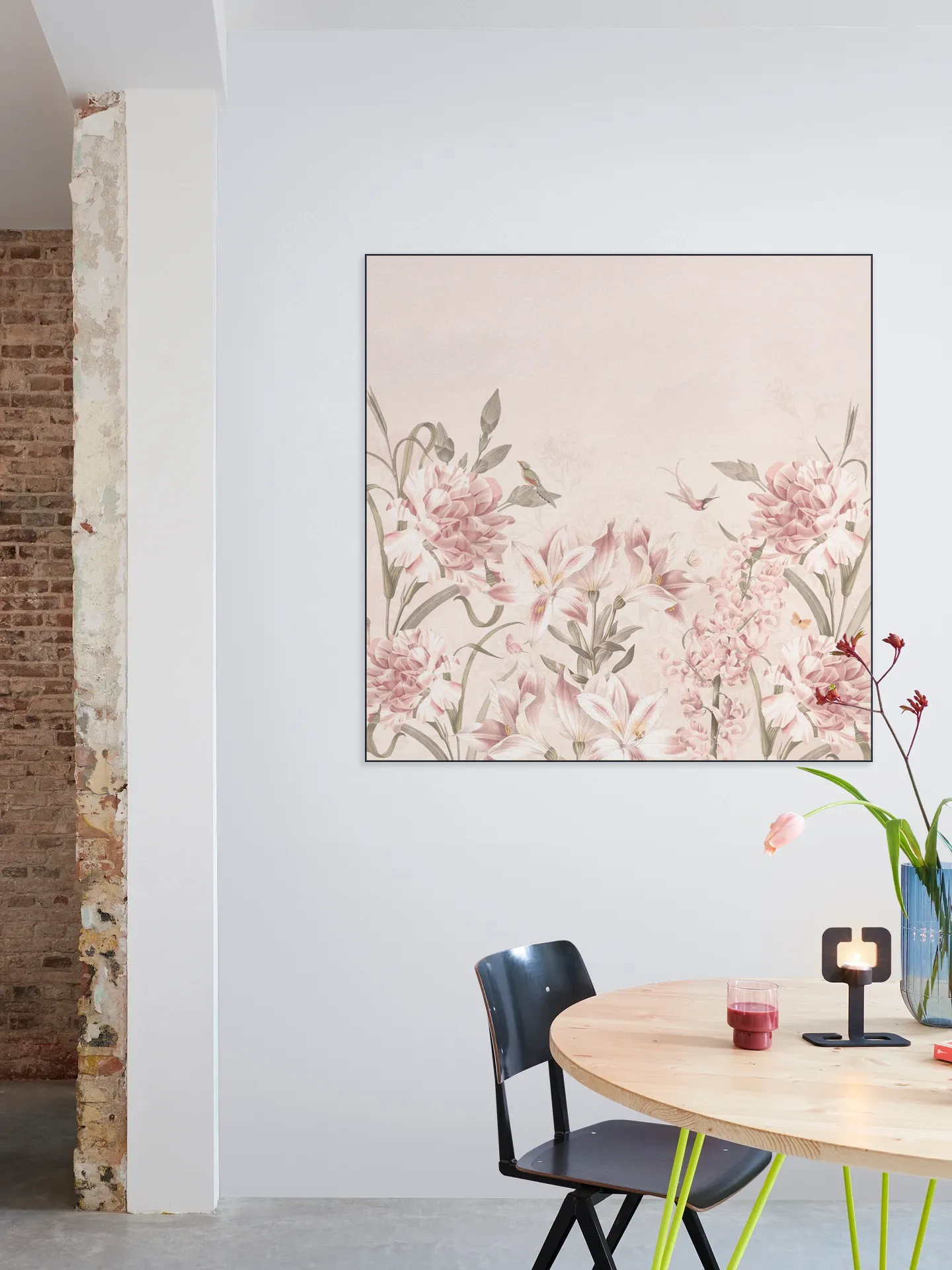 Vintage Spring Flowersand Birds