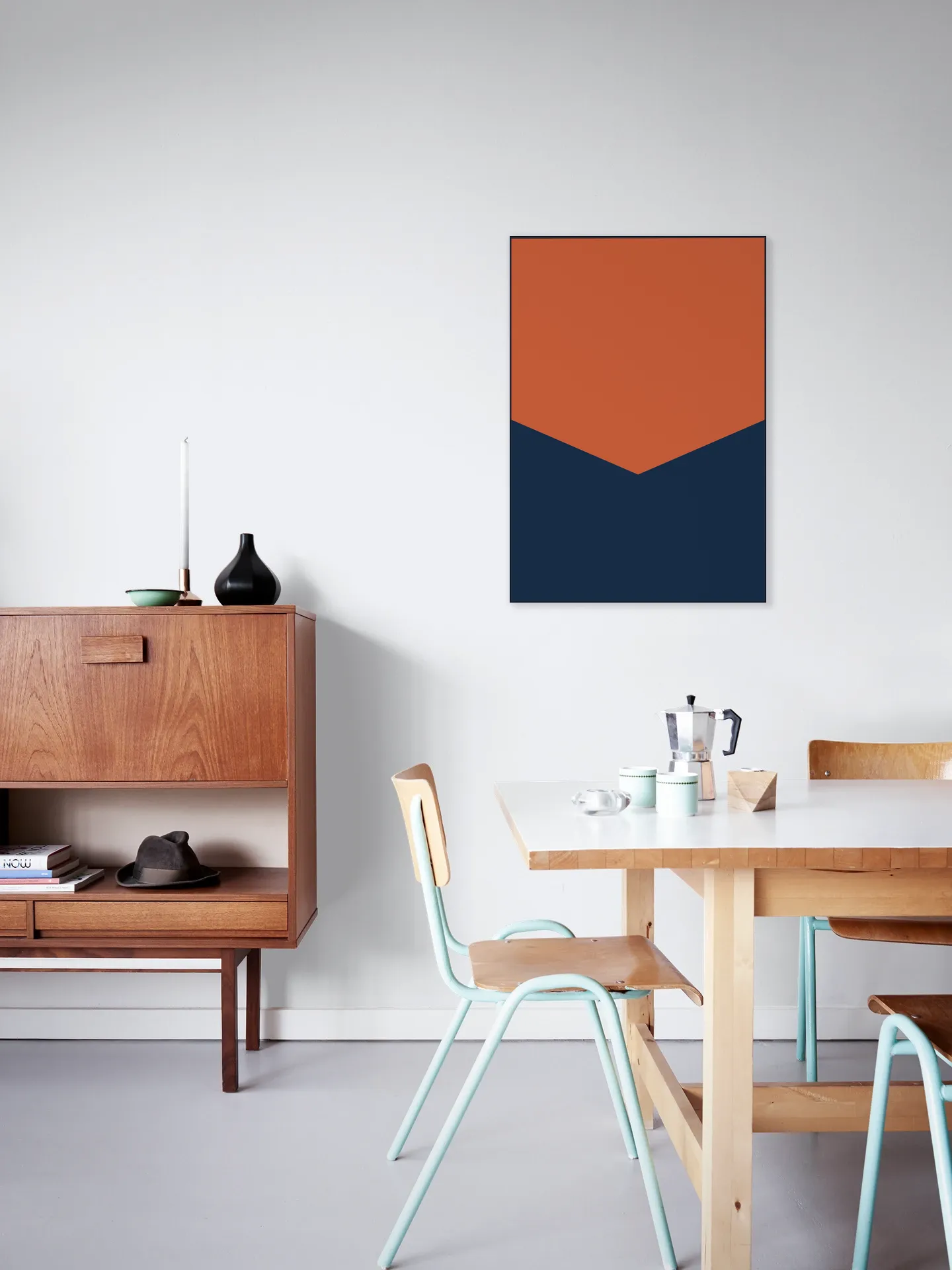 Color blocking - Orange Blue