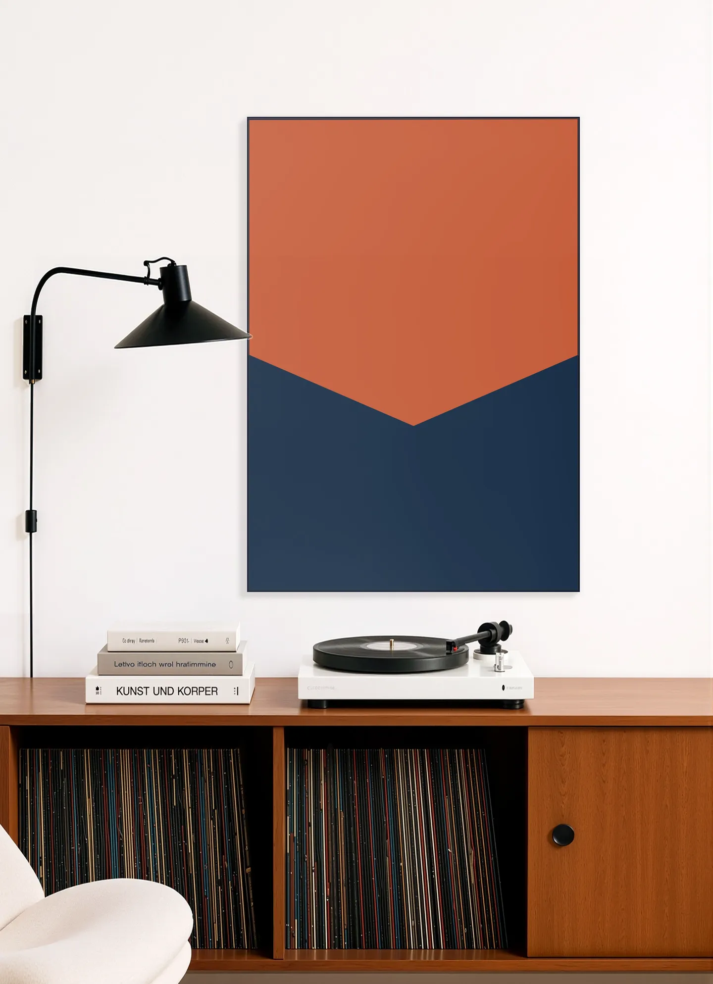 Color blocking - Orange Blue