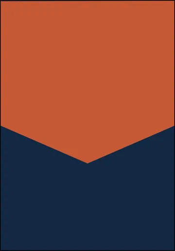 Color blocking - Orange Blue