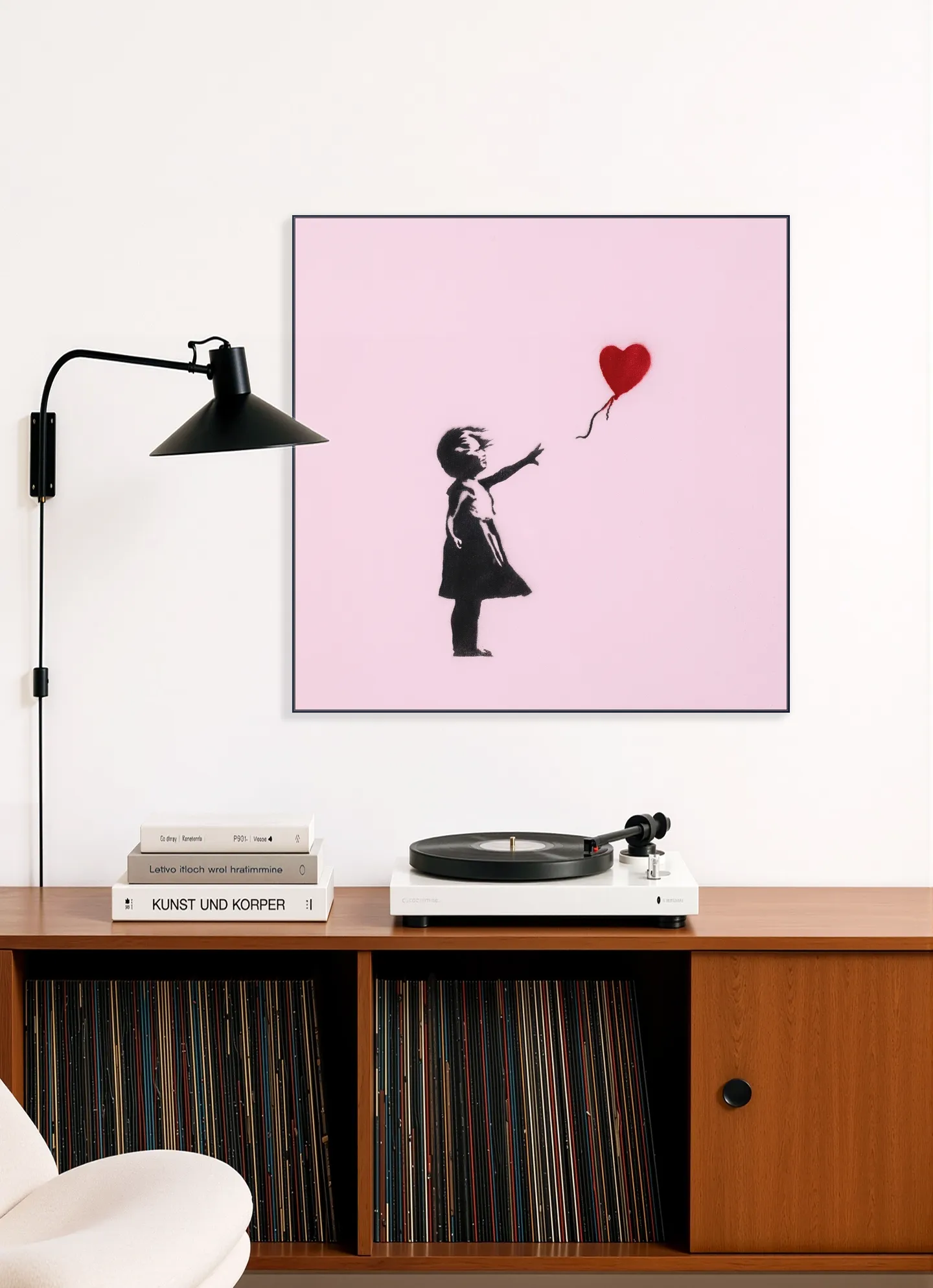 Girl with Balloon - pink