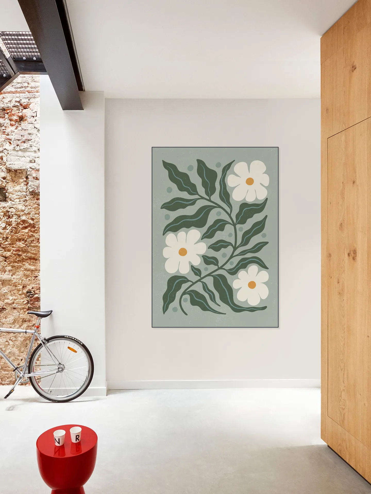 White Daisies and Green Leaves