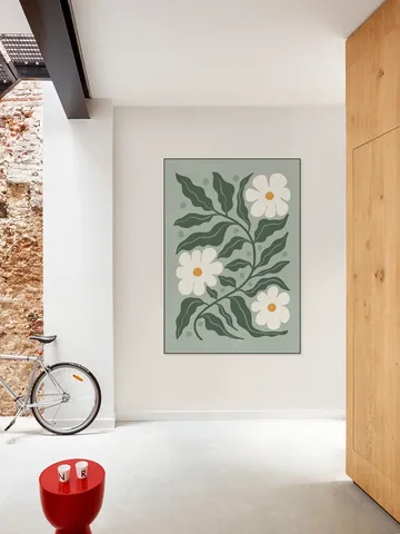 White Daisies and Green Leaves
