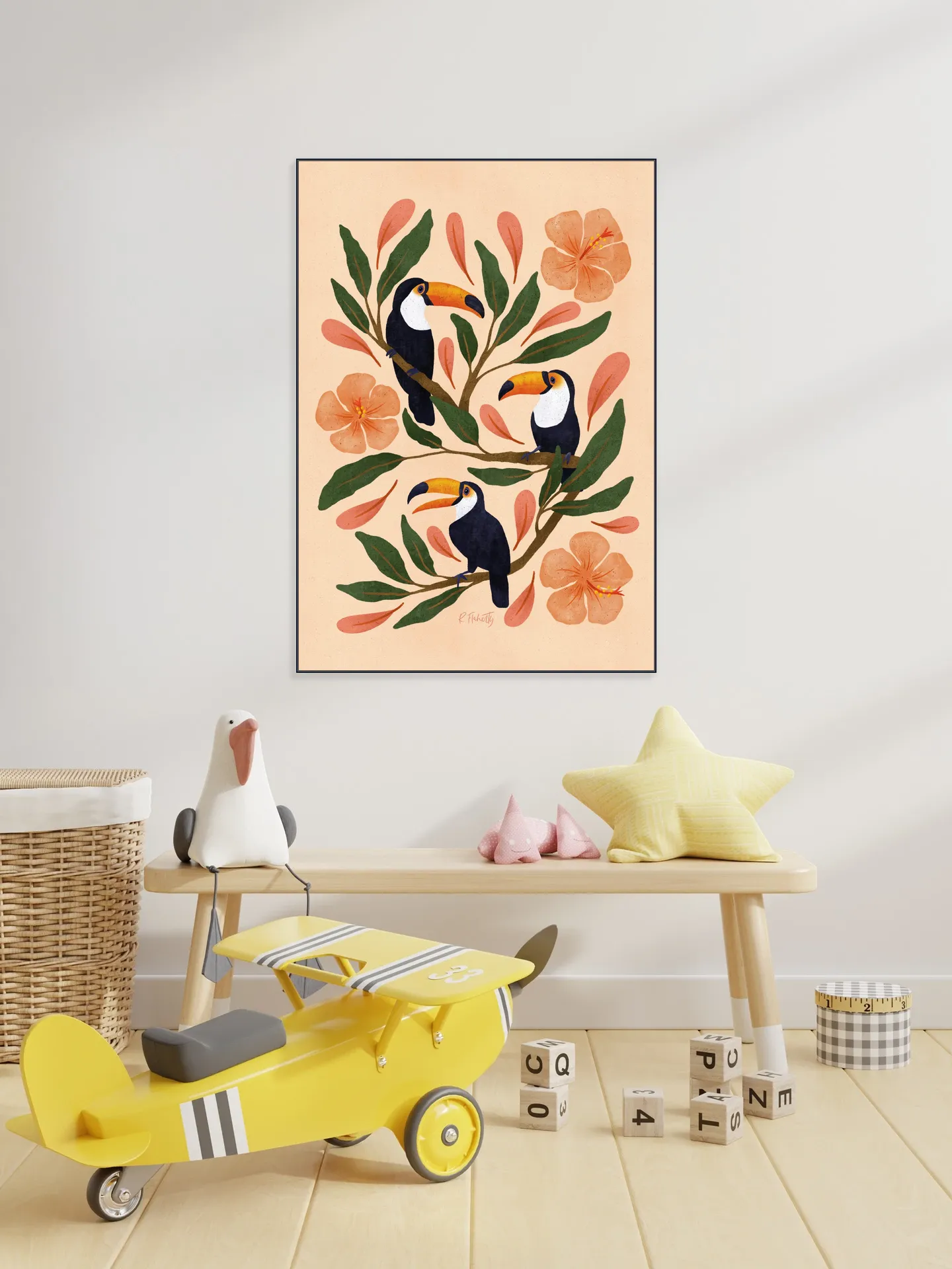 Toucans in the Hibiscus