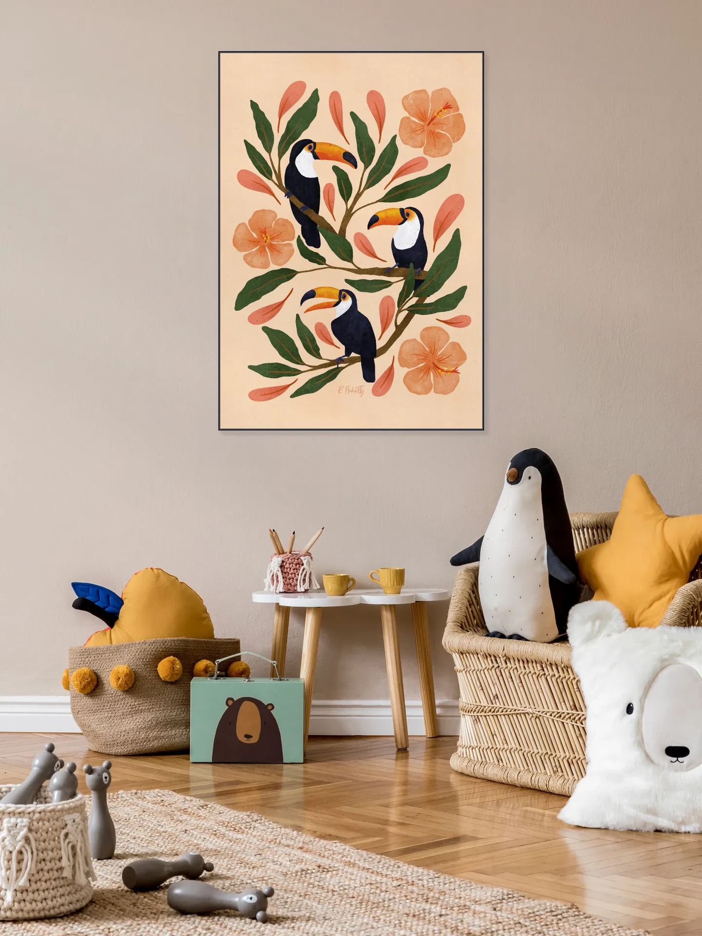 Toucans in the Hibiscus