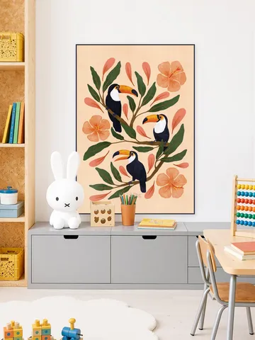 Toucans in the Hibiscus