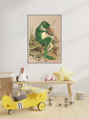 Frog playing violin