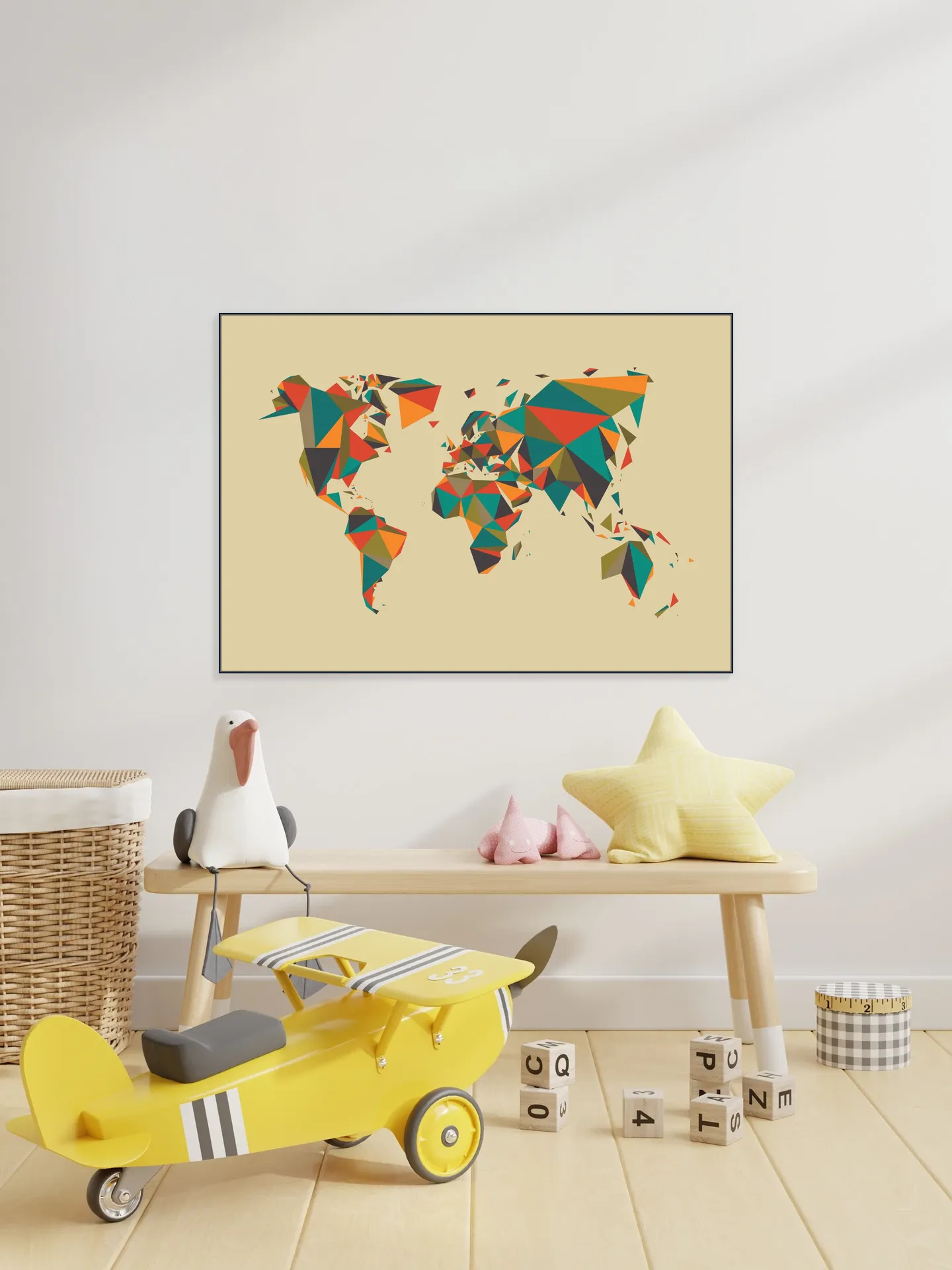 World Map 3D Autumn