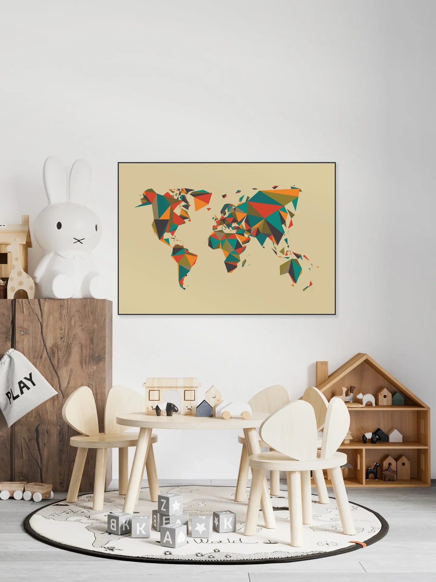 World Map 3D Autumn