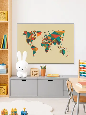 World Map 3D Autumn