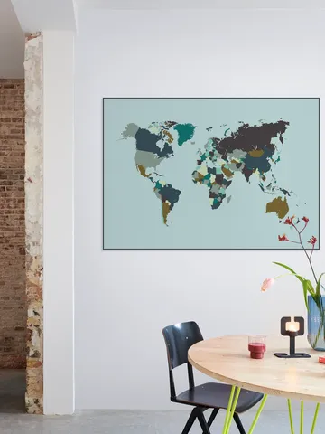 World Map Mosaic Winter