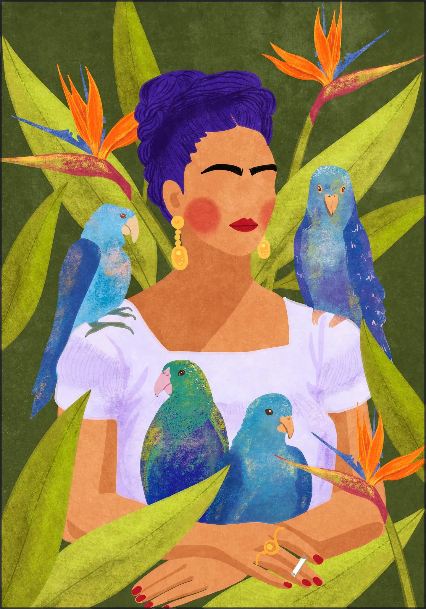 Frida And Birds