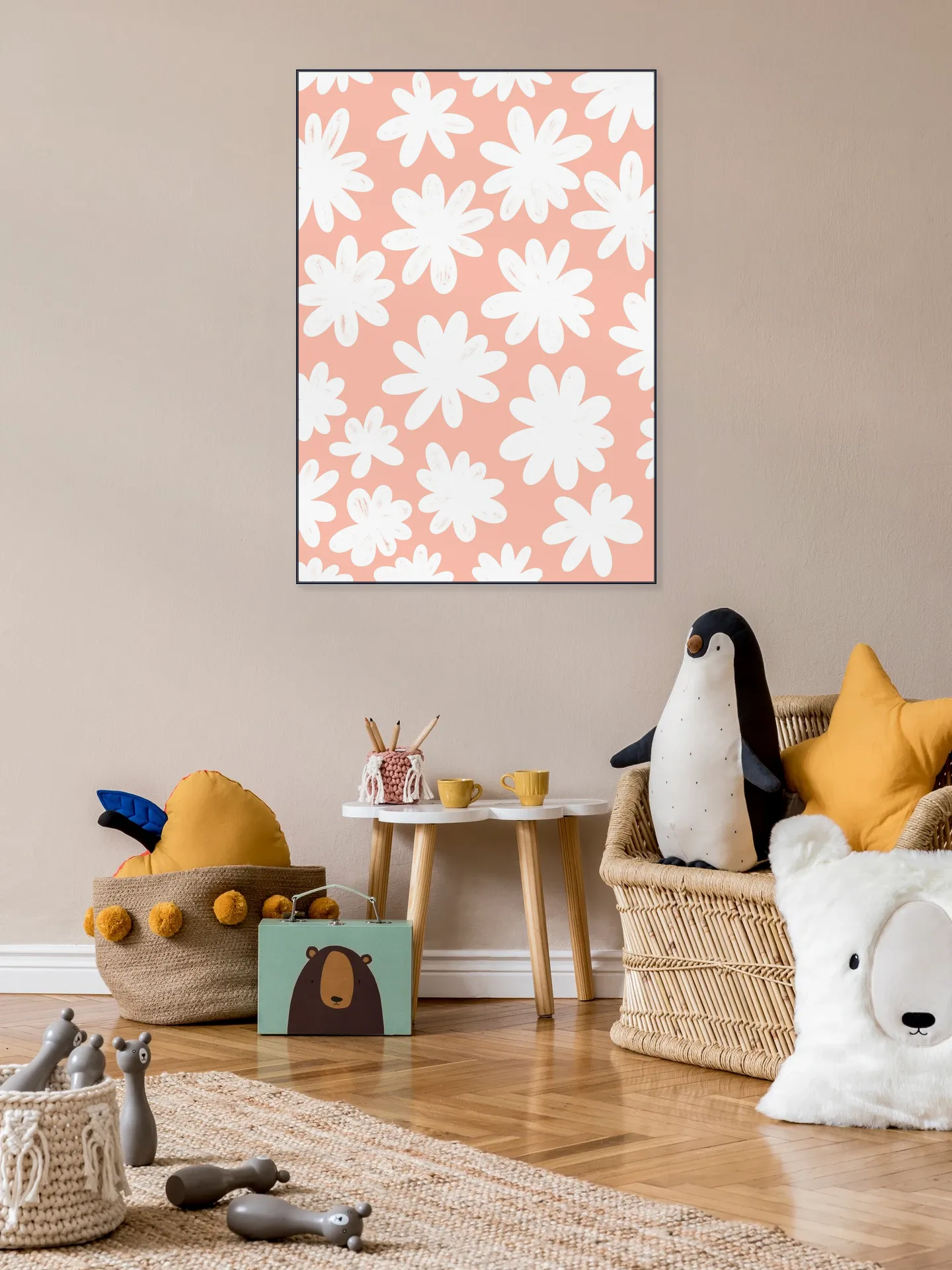 Marguerites on Pink