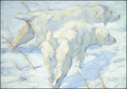 Siberian Dogs in the Snow 1909
