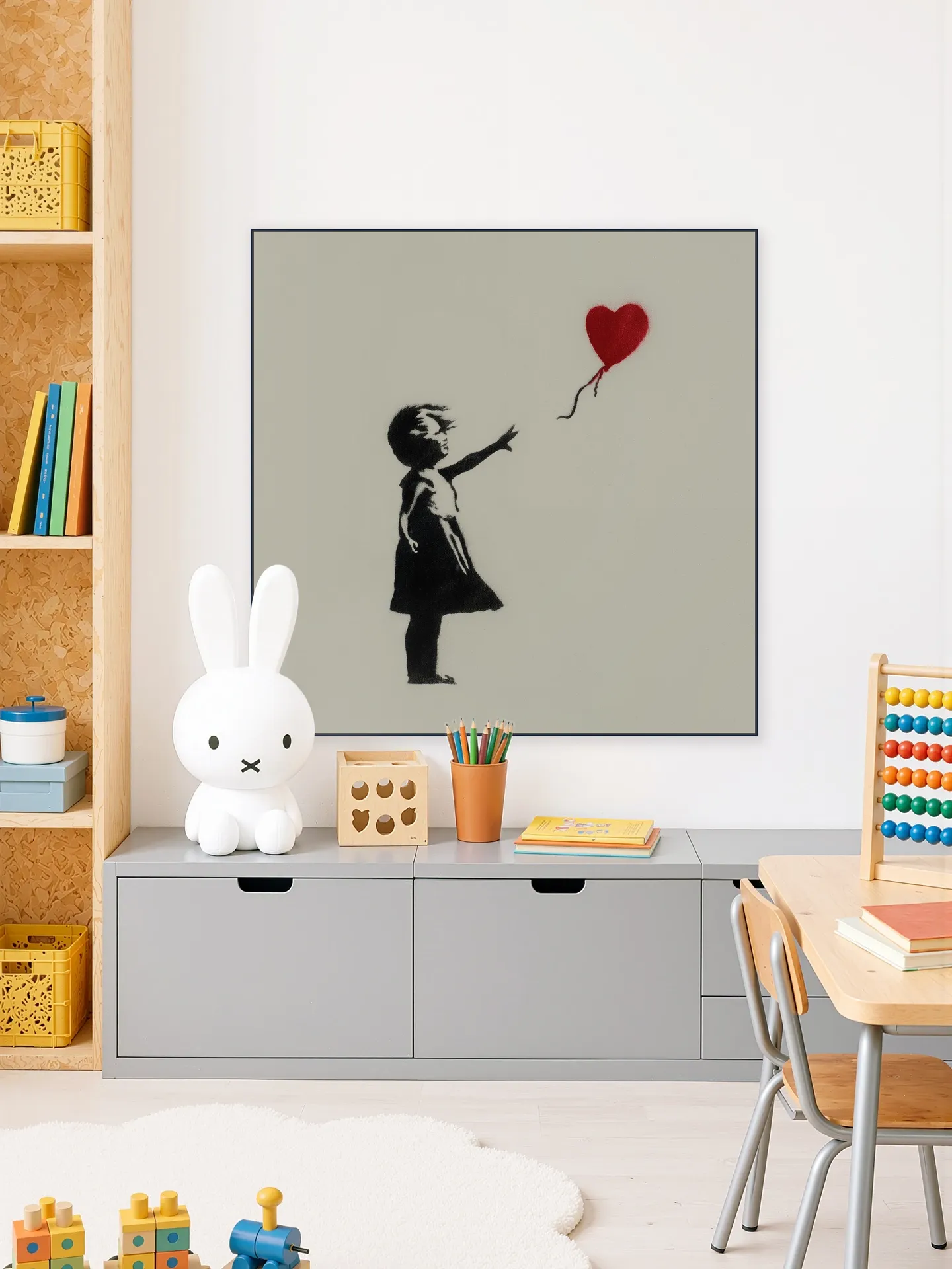 Girl with Balloon green