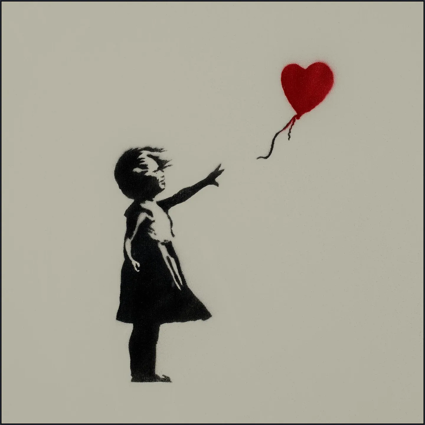 Girl with Balloon green