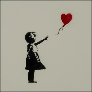 Girl with Balloon green