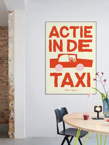 Actie in de taxi
