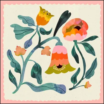 Pastel Peach Flower