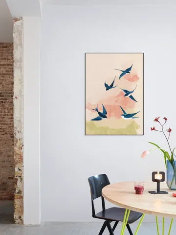 Swallows In Soft Flight