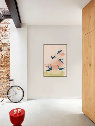 Swallows In Soft Flight