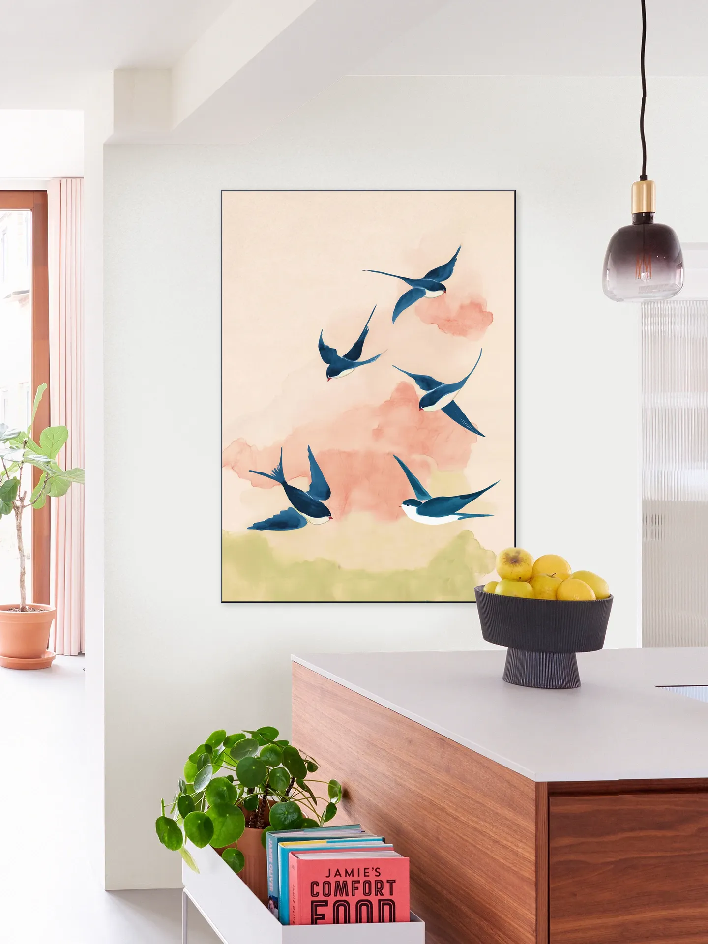 Swallows In Soft Flight