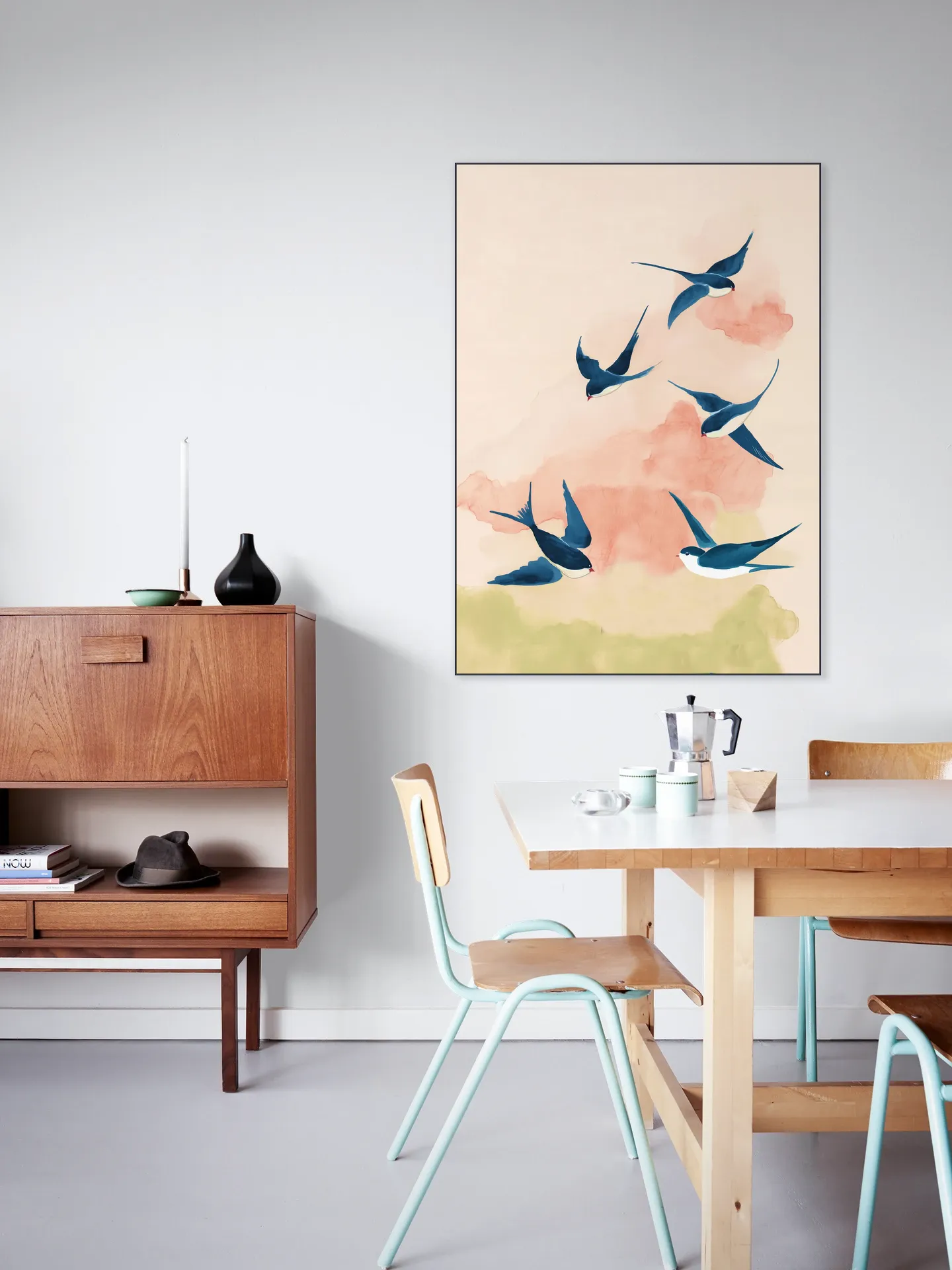 Swallows In Soft Flight