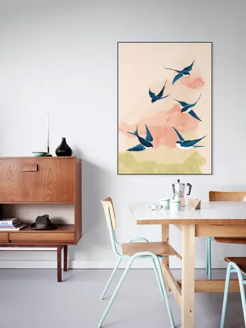 Swallows In Soft Flight