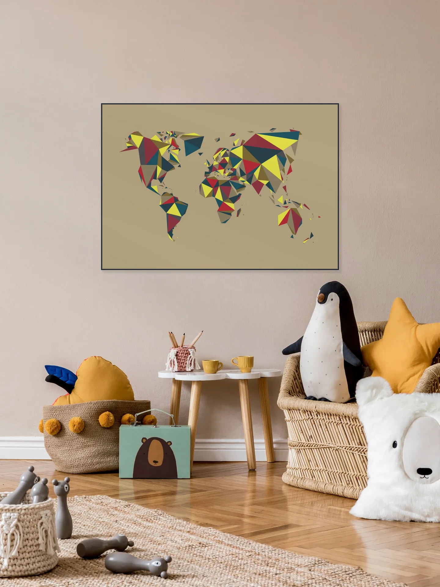 World Map 3D Retro