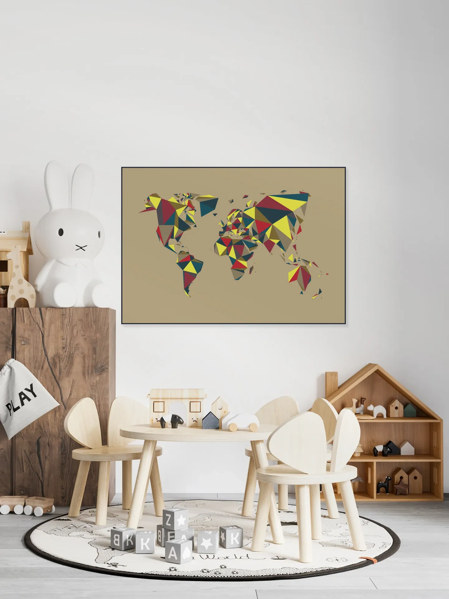 World Map 3D Retro