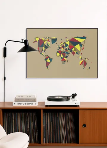 World Map 3D Retro