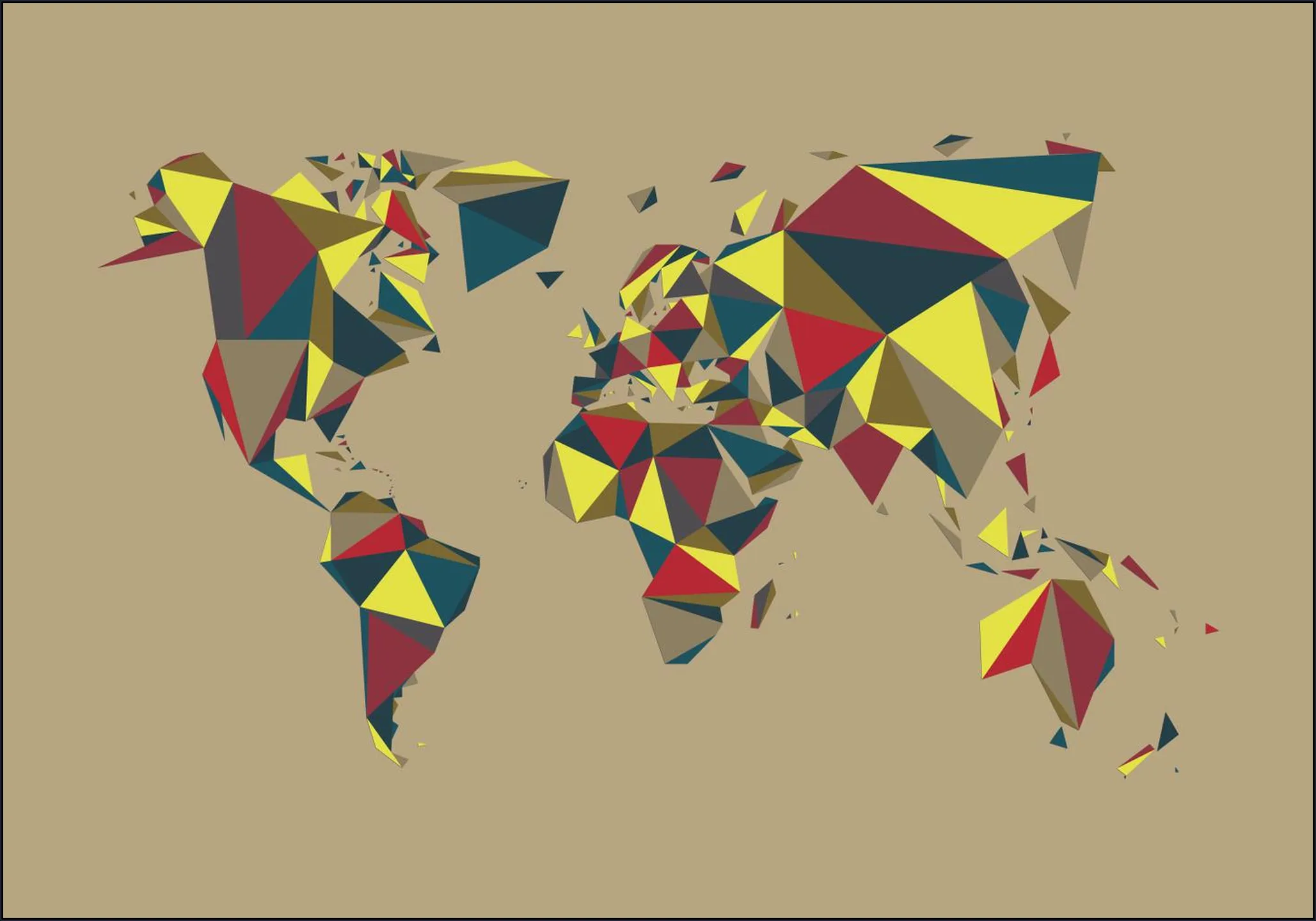 World Map 3D Retro
