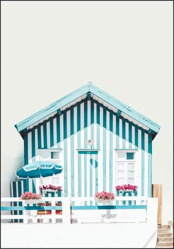 Blue Striped Houses