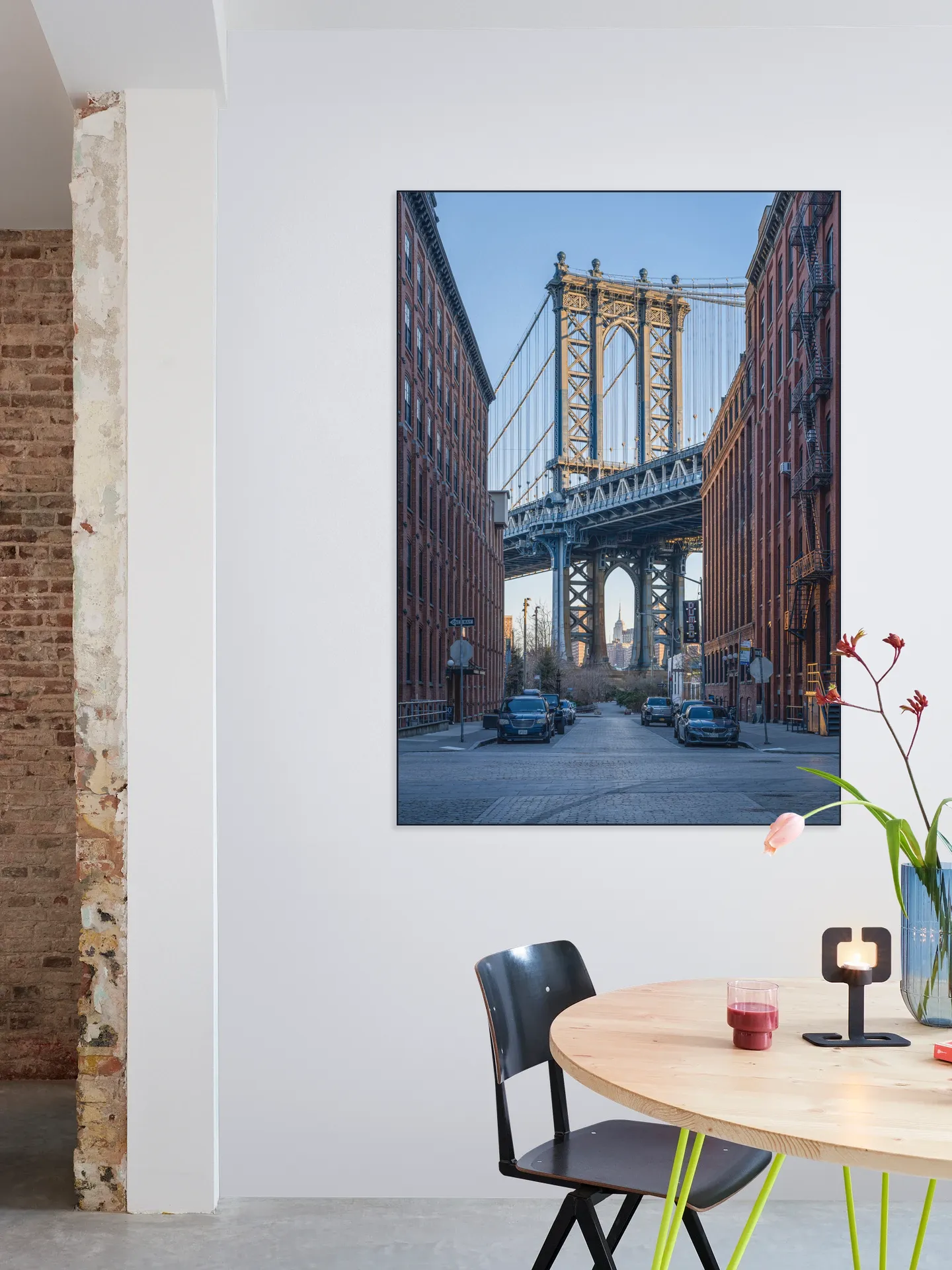 Manhattan Bridge at sunrise, Brooklyn, New York City, USA