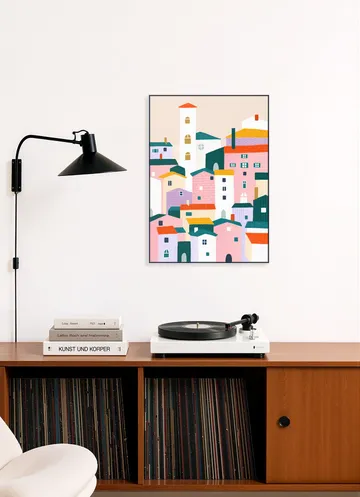 Colorful Village Scene