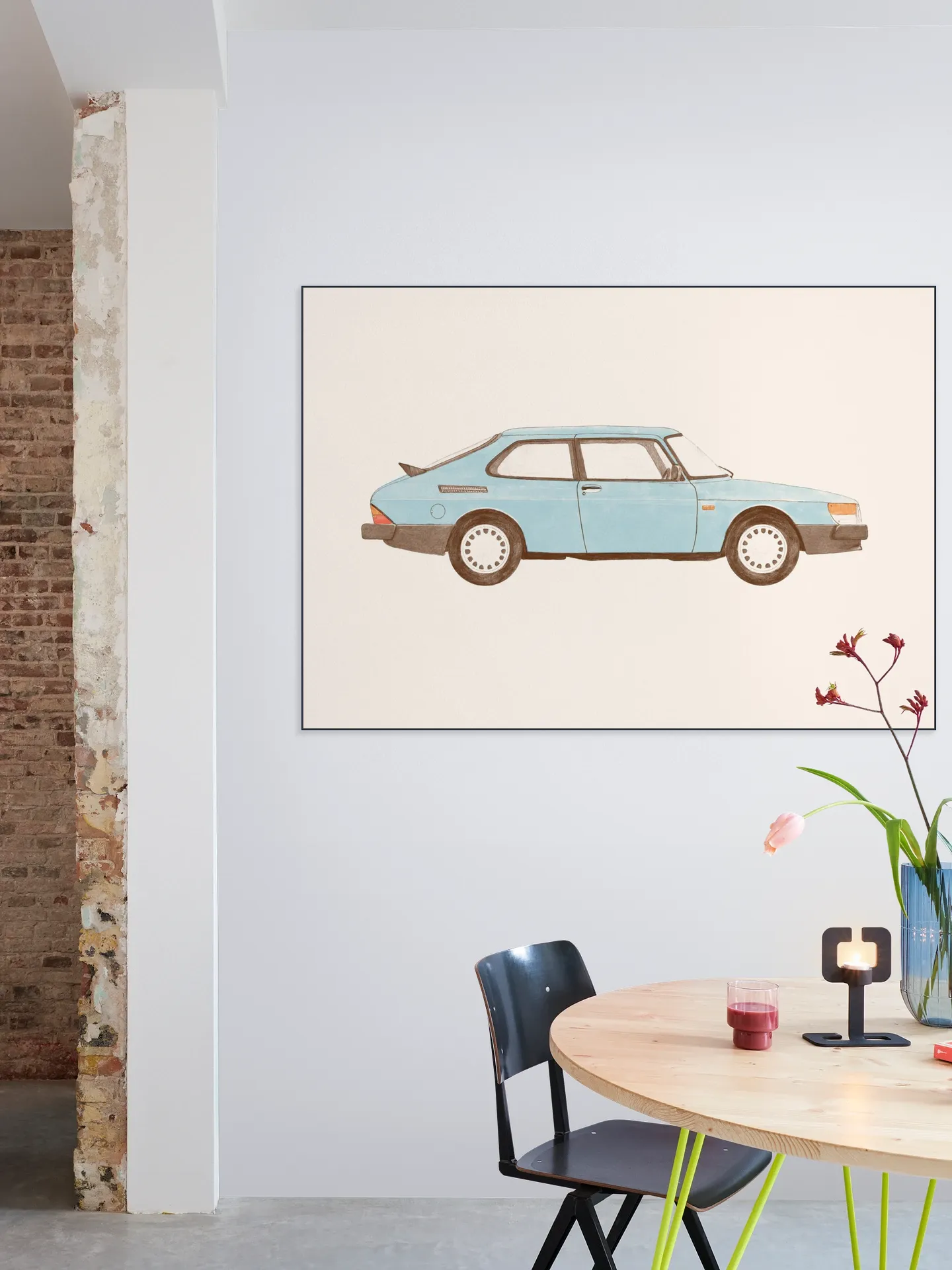 Vintage Blue Car