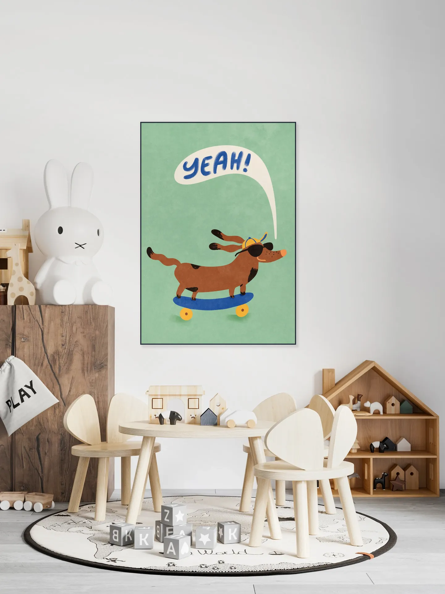 Cool Dog On Skateboard