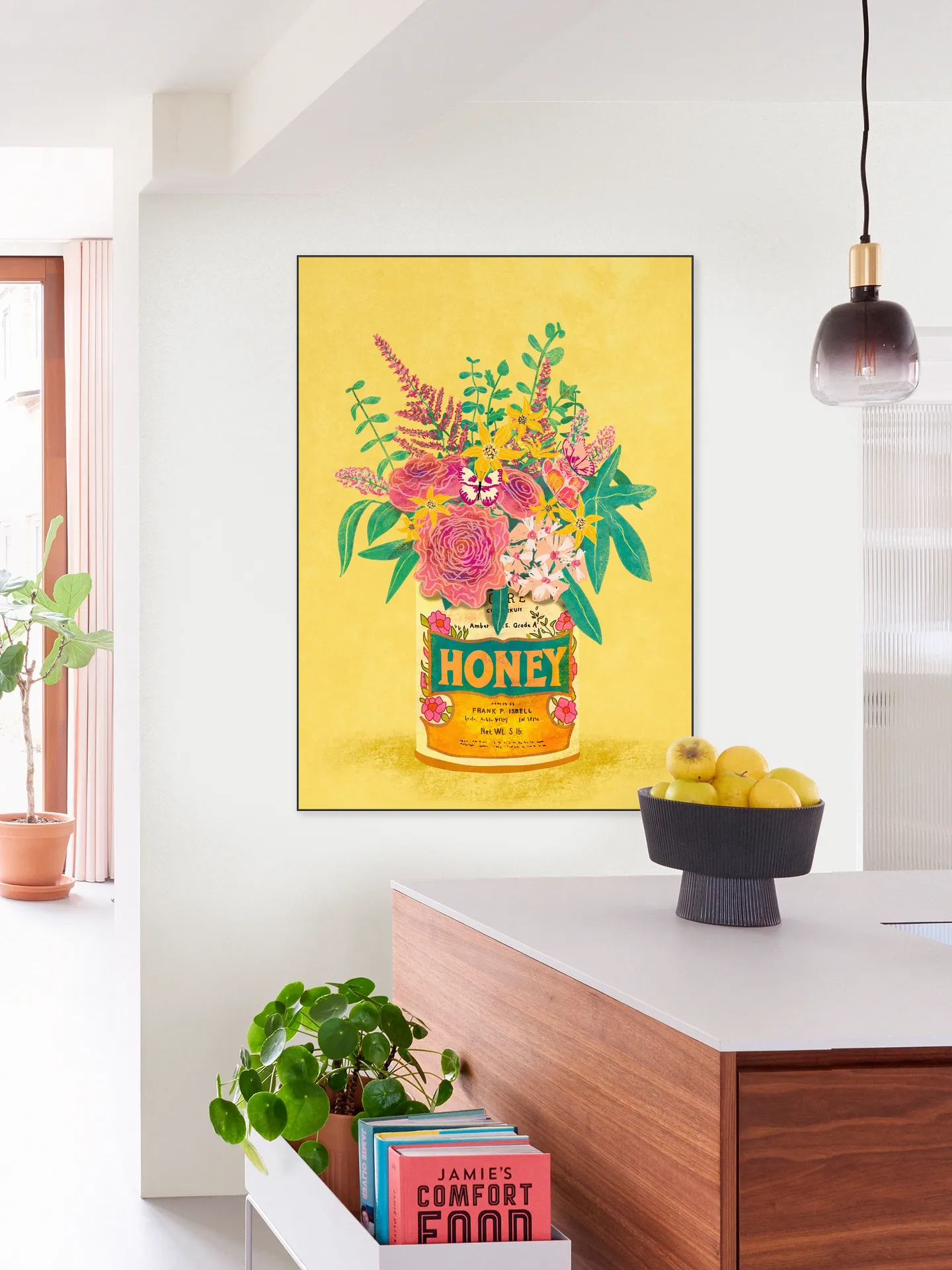 Flower in Honey can